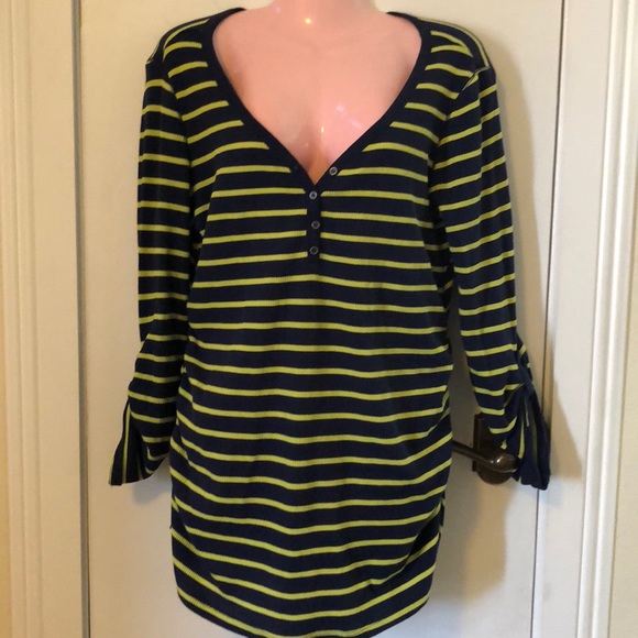 Motherhood Maternity Other - Motherhood size Lg navy blue/ yellow top